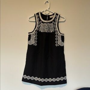 Lucky cotton linen embroidered mini dress
